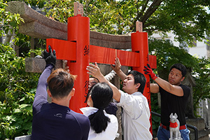 眼力稲荷大明神の新鳥居建立a1